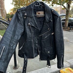 Vintage biker leather jacket- great condition